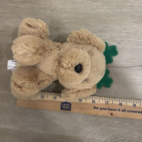 Aurora St. Patrick's Day Golden Lab Stuffed Lucky Shamrock Silky Plush 6" Plus - Picture 6 of 6